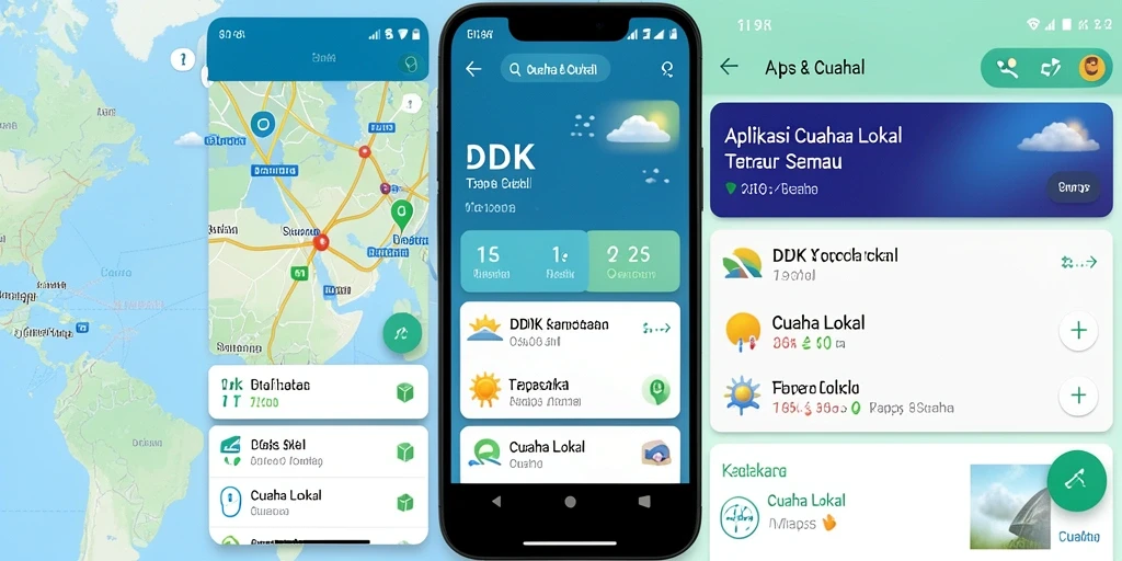 Antarmuka DKK menampilkan informasi cuaca lokal secara jelas dan informatif.