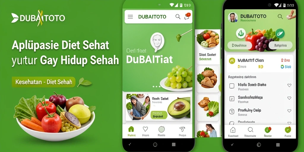 Antarmuka DUBAITOTO yang menarik dengan fitur diet sehat.