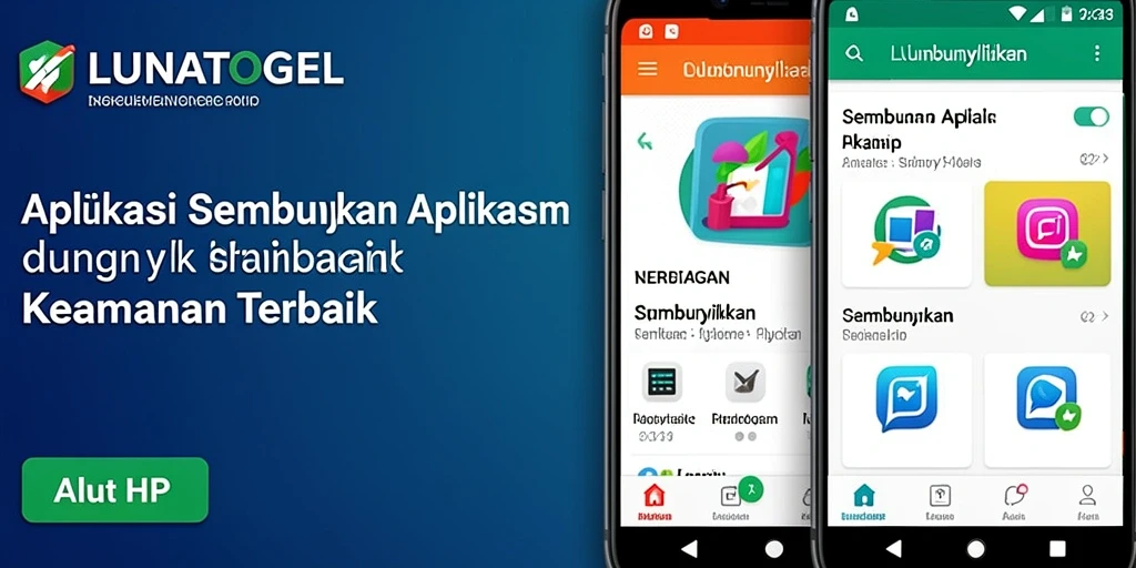Antarmuka LUNATOGEL yang menunjukkan fitur Sembunyikan Aplikasi.