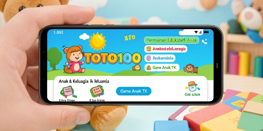Tampilan antarmuka menyenangkan dari aplikasi Game Anak TK.