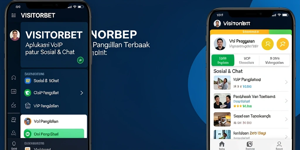 Tampilan antarmuka aplikasi VISITORBET dengan fitur VoIP Panggilan.