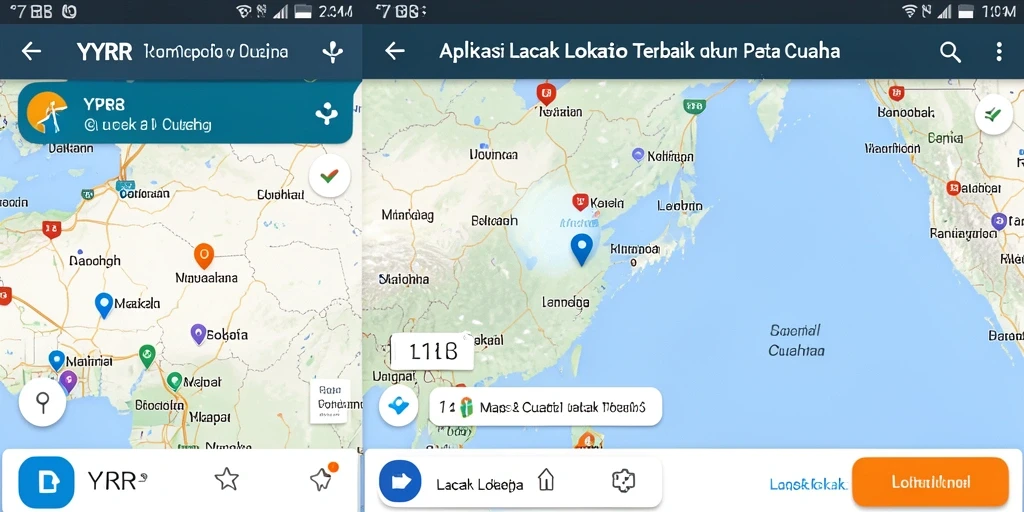 Tampilan antarmuka YYRR dengan fitur pelacakan lokasi yang intuitif.
