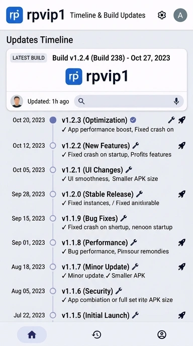 Riwayat Versi Aplikasi Rpvip1 untuk Pengguna Android